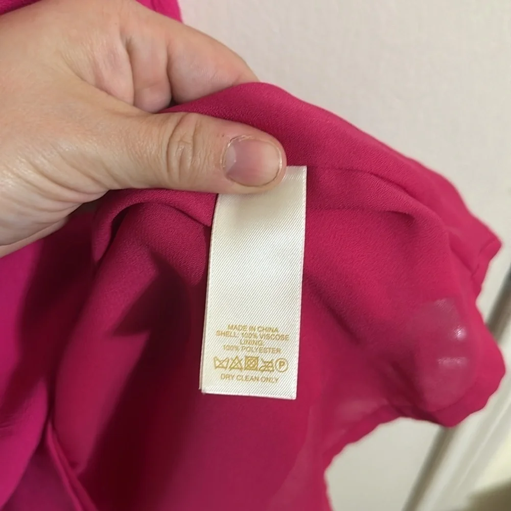 Kate Spade Ruffle Hot Pink Dress Size 10‎